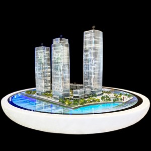 Customized Modern Skyscraper Office Building Model With 3D Model Design High 3D Printing for Apartment Use Architectural Model - Product Image 1
