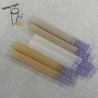 Papier à rouler luxueux en spirale de couleur violette, à aspiration buccale, tube droit, facile à remplir, combustion lente, fabriqué en papier de riz non blanchi