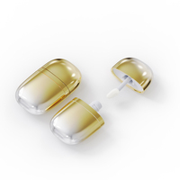 Tube de gloss à lèvres ovale en PETG de 3 ml, personnalisé et luxueux, contenant vide pour rouge à lèvres liquide, emballage cosmétique avec logo personnalisé