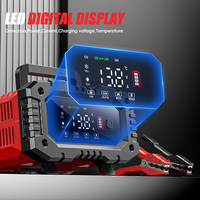 Chargeur de batterie de voiture FOXSUR 20A pour 12V/24V avec réparation par impulsions, chargeur intelligent portable pour camion, moto, AGM/LA/LiFePO4