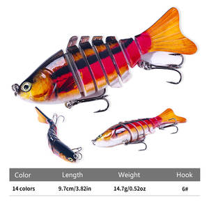 In Stock 9.7cm-14.5g esche da pesca 7 segmenti esche da pesca esche da nuoto esche da pesca - Product Image 2