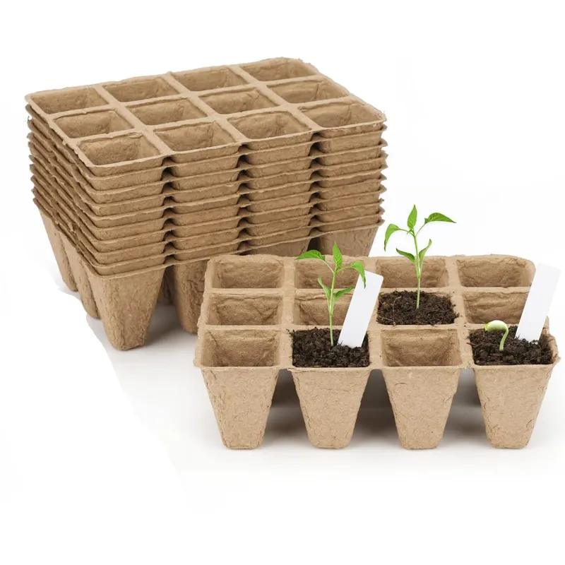 Vasi per vivaio di carta biodegradabili monouso personalizzate piante orticole da giardino Eco Friendly per pasta di carta vasi di torba vasi di torba