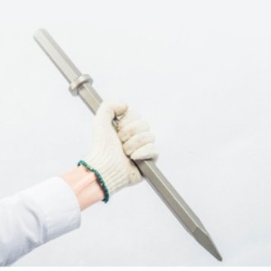 Ciseau plat <span class=keywords><strong>hexagonal</strong></span> à pointe large, à pointe biseautée, en acier chromé allié, qualité industrielle, pour maçonnerie, <span class=keywords><strong>marteau</strong></span> électrique, pique, manche en acier - Product Image 1