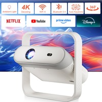 Nouveau projecteur LED 4K Android 13 1080P Smart Wi-Fi, vidéo cinéma, maison intelligente, mini projecteur portable, 375 lumens, télécommande