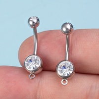 Gaby Piercings de nombril DIY pour femme en acier inoxydable, plaqué or, avec zircon, bijoux de corps tendance, cadeau pour mariage et fête