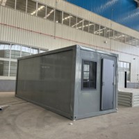 Maison de conteneur de caravane portable auto-pliante de 20 pieds deux pièces une salle maison pliante préfabriquée avec sentier