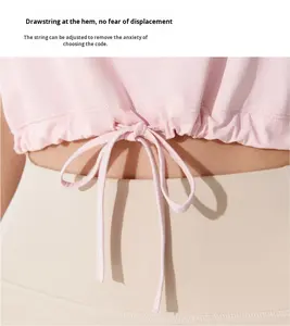 Camiseta Deportiva de Yoga para Mujer, Tejido Dobby Sólido con Protección UV, Sin Mangas, con Cordón Ajustable, para Correr y Hacer Ejercicio, Marca Ice Feel Original Yarn - Product Image 6