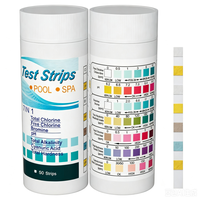 Nouvelles bandelettes de test 7 en 1 pour spa, 50 bandelettes, test de piscine et spa pour pH/Alcalinité totale/Chlore/Brome/Dureté totale/Acide cyanurique