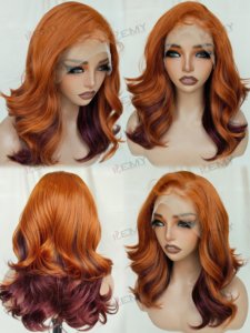 KEMY capelli di alta qualità senza colla 13*6 HD capelli sintetici biondo corpo sciolto onda evidenziazione <span class=keywords><strong>parrucca</strong></span> da <span class=keywords><strong>donna</strong></span> nera trasparente - Product Image 5