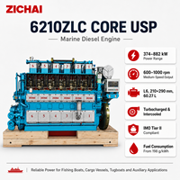 Moteur diesel marin à vitesse moyenne SCDC ZICHAI 6210ZLC-8 735 kW 1000 tr/min, remplacement pour Yanmar 6N330, utilisé pour les bateaux de transport de marchandises