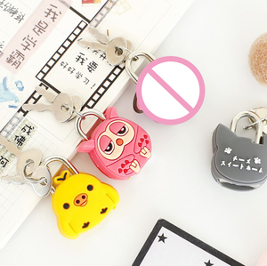 Mini Candado de Silicona con Forma de Dibujo Animado, Lindo y Pequeño, 3*3.5cm, 18g, Marca <span class=keywords><strong>Dq</strong></span>, Modelo Dq284, Diseño Personalizado Disponible, Varios Colores para Regalos - Product Image 4