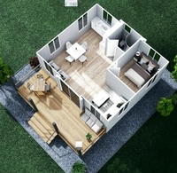 Maison en conteneur extensible prête à l'emploi de 3 chambres à coucher Tailles de 40 pieds 20 pieds disponibles pour les villas ou les kiosques Matériau du conteneur d'expédition