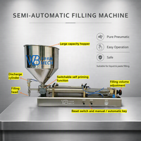 Machine de remplissage horizontale semi-automatique pneumatique en acier inoxydable durable pour liquides et pâtes cosmétiques
