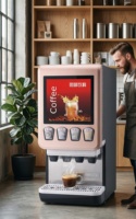 Machine à boissons chaudes automatique, machine à café instantané en poudre commerciale à vendre, distributeur de thé au lait commercial