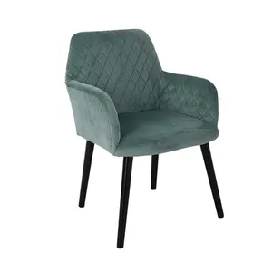 Industrial Style Pu Foam Metal Frame Dining Chair Upholstered Dining Chairs Modern Elegant Dine Chair