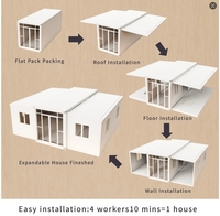 Vente en gros Bureau mobile de luxe 40ft 30ft 20ft Maison conteneur préfabriquée Dortoir portable extensible en acier