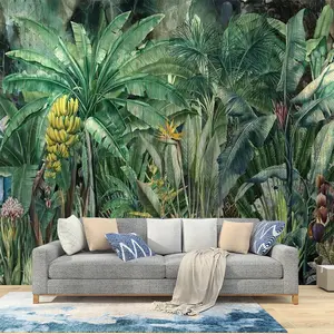 Tropikal yağmur ormanı 3d duvar kağıdı oturma odası için ev dekorasyon duvar duvar kağıdı bırakır