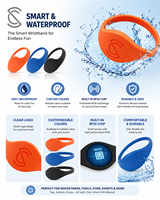 Bracelet en silicone personnalisé avec logo RFID 13,56 MHz, étanche, Fudan F08, pour club, parc d'attractions, parc aquatique