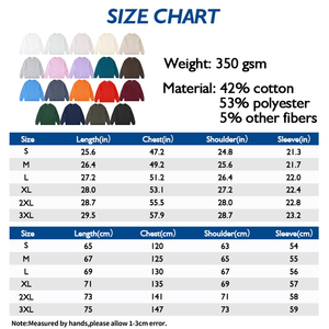 Felpe da <span class=keywords><strong>Uomo</strong></span> <span class=keywords><strong>Oversize</strong></span> Inverno 2025 350GSM con Logo Personalizzato in Misto Cotone Poliestere Spalla Scivolata Girocollo Tinta Unita Casual in Pile - Product Image 3