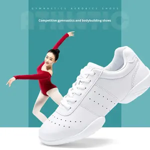 Zapatos de Baile y Animación para <span class=keywords><strong>Mujer</strong></span>, Transpirables, Impermeables, Ligeros, con Cierre de Cordones, Blancos y Negros, para Entrenamiento en el Campus - Product Image 2