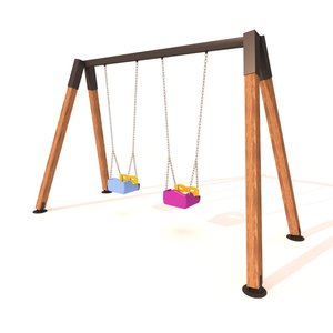 Columpio de madera, asiento de columpio estándar de 2 piezas - Product Image 2