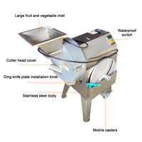Máquina Comercial de Alta Calidad para Cortar Verduras y Frutas, Rebanadora, Trituradora, Picadora de Papas Fritas, Zanahoria, Cebolla, Cortadora de Papas, Picadora para Ensaladas