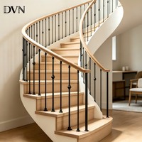 Balustres en fer forgé noir DVN, revêtement poudré, résistants à la rouille, pour escaliers intérieurs et balustrades de terrasse, pour villas au Canada