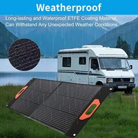 Kits de chargeurs solaires monocristallins ETFE 100W haute efficacité 23% en gros pour usine, étanches IP65, pliables et portables pour la sauvegarde d'énergie