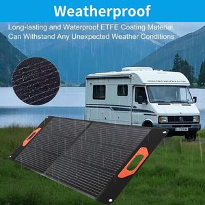 Factory Bulk 100W ETFE <b>Solar</b> <b>Panel</b> Charger Kit IP65 Weatherproof <b>Foldable</b> Portable Energy Backup for Off-Grid Power Station - Product Image 4
