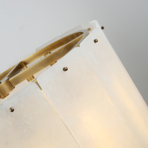 โคมไฟระย้าทองแดงสั่งทำพิเศษสำหรับโรงงาน  รูปทรงกลมและสี่เหลี่ยม  ตกแต่งอย่างมืออาชีพ  เหมาะสำหรับร้านอาหารหรูหรา  โคมไฟระย้าอะลาบาสเตอร์สุดหรู - Product Image 4