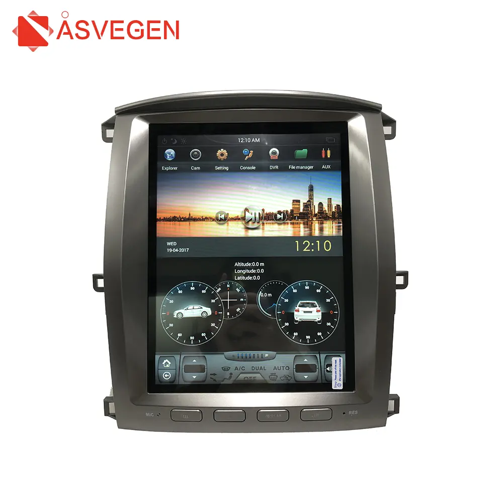 Groothandel 12.1 ''Tesla Android Car Video Radio Dvd-speler Voor Toyota Land Cruiser 100 LC100 2003-2007 Met carplay Bt Wifi