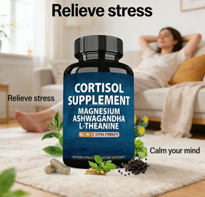 Capsules à base de plantes OEM pour la gestion du cortisol avec <span class=keywords><strong>L</strong></span>-Théanine pour la détoxification, le soutien du sommeil et le soulagement du stress pour les femmes - Product Image 2