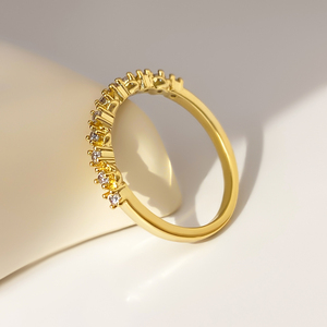 <b>Dainty</b> Wholesale Vintage Green Cubic Zirconia 18k Gold Plated <b>Rings</b> for Women - Product Image 5