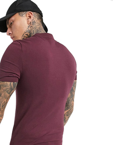 <span class=keywords><strong>T</strong></span>-<span class=keywords><strong>shirt</strong></span> <span class=keywords><strong>Homme</strong></span> Col Rond Manches Courtes Coupe Slim <span class=keywords><strong>Bordeaux</strong></span> Uni Sérigraphié 180 Grammes Séchage Rapide Guangzhou Jwin Vente en Gros - Product Image 3
