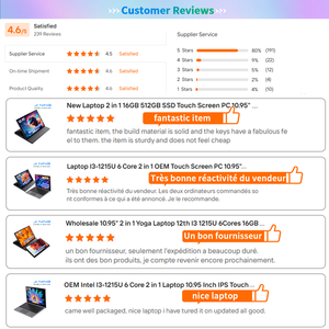 โน้ตบุ๊คใหม่ OEM ขนาด 10.95 นิ้ว 2 in 1 รุ่น Core I3 1215u 6 คอร์ หน้าจอสัมผัส แรม 16GB SSD 512GB พร้อม Wifi พกพาสะดวก สำหรับธุรกิจ รุ่น Hfbook10/1 - Product Image 6