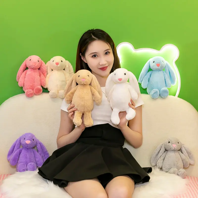 Giocattoli Songshan OEM ODM vendita calda personalizzata bambola di coniglio di Pasqua kawaii personalizzato coniglietto carino peluche Easter coniglietti di peluche