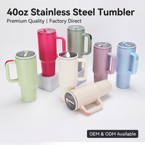 2025 nouveau gobelet anti-fuite à double couche transfrontalier 40oz Portable tasse de voiture à boire directe pliable pour couvercle de paille en métal - Product Image 2