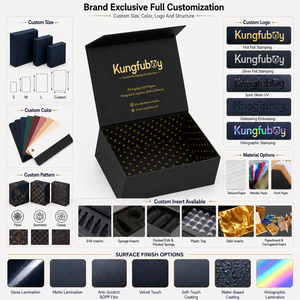 Boîte cadeau personnalisée haut de gamme noire rigide pour chaussures, bottes, baskets, chaussures à talons hauts en cuir, ensembles de vêtements et emballages - Product Image 3