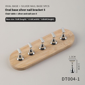 Support magnétique carré en bois fait main pour faux ongles, base d'entraînement, présentoir et rangement pour vernis à ongles - Product Image 4