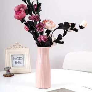 Jarrón de Flores de Cerámica y Plástico de Color Sólido para Bodas y Arreglos Florales, Recipiente Decorativo para Sala de Estar - Product Image 1