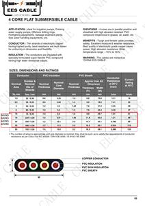 Câble EES basse tension 4x2,5 mm² plat pour pompe submersible, isolé et gainé en PVC, <span class=keywords><strong>gaine</strong></span> extérieure en caoutchouc en option - Product Image 4