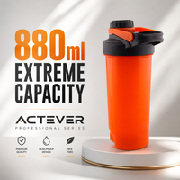 Bouteille d'eau de sport et fitness, gourde en plastique, nouveau design, shaker à protéines sans BPA en PP