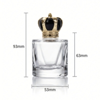 Botol Parfum Kaca Unik Berkualitas Tinggi 30ml 50ml 100ml Kosong, Bening, Alas Berat, Bentuk Tidak Beraturan Melengkung