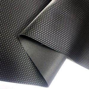 Vinyle synthétique semi-PU extensible 3D 5D effet fibre de carbone gris gaufré pour voiture, camping-car et marine - Product Image 4