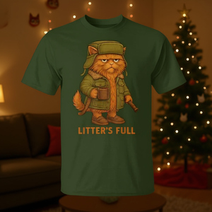 T-shirt de Noël pour les amoureux des chats Litter'S Full Coffee - Product Image 3
