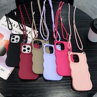 Longe chat oreille peau sensation grande vague bord Silicone TPU housse de téléphone portable pour Redmi Note 14 13 12 11 10 9 8 pro A3 K30 14C