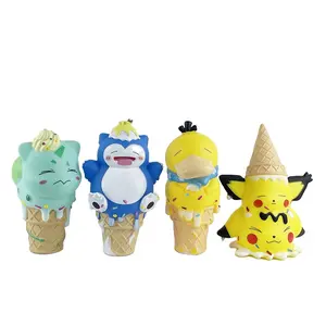 Dekorasi kartun Anime lucu boneka Anime kerucut es krim Pokemon mainan Monster kualitas tinggi untuk mainan anak-anak Pokemon