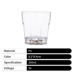 Idées uniques et créatives : Gobelet en plastique octogonal transparent et lumineux pour réceptions de mariage et fêtes - Product Image 2