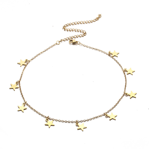 Irls-tobillera de estrella de cinco puntas, joyería de acero inoxidable, cadena de tobillo con colgante de estrella y borla - Product Image 5