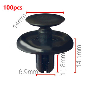 Fixations Toyota Lexus en plastique noir 7 mm – Clips décoratifs pour panneaux, rivets de pare-chocs et ailes, attaches automobiles - Product Image 2